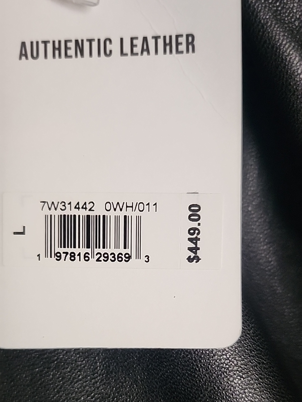 Lucky Brand Black Leather Moto Jacket with Asymmetric Zip - Picture 6 of 8